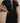 Denim Trim Black Dress