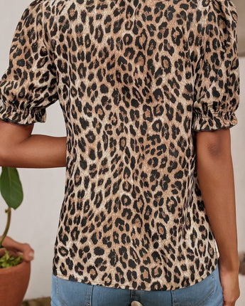 Leopard Ruffled Top
