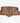 Floral Embossed Leather Belt With Rhinestone Ring