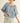 Blue Wide Neck Top