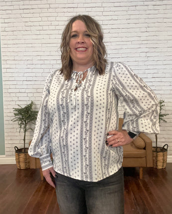 Vertical Floral Blouse