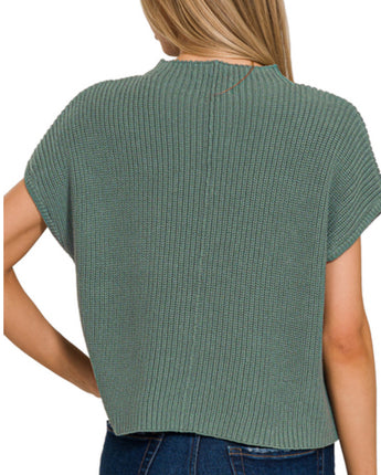 Ash Jade Short Sleeve Cropped Sweater