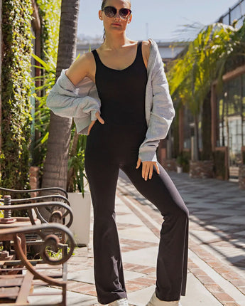 Butter Soft Straight Flare Leg Jumpsuit