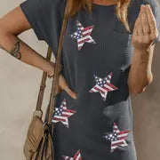 Sequin Star T Shirt Dress
