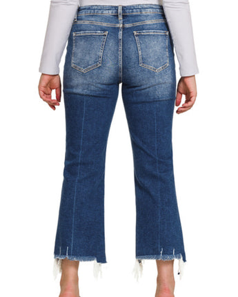 Plus Kick Crop Flare Denim Pants