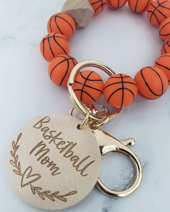 Basketball Mom Keychain Wristlet