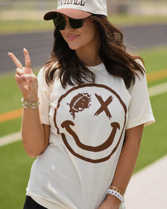 Football Wink Smiley Tee