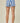 Get Vertical Striped Denim Shorts