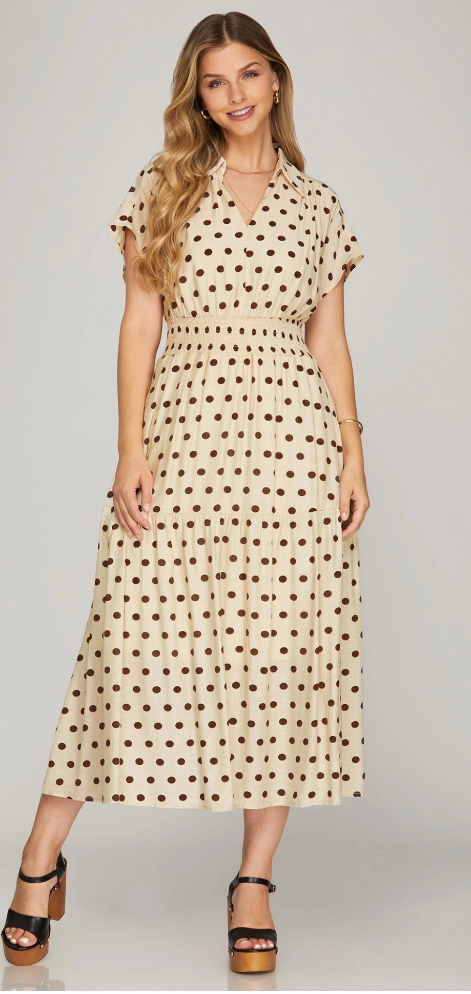Cream Polka Dot Dress The Cottage Market Cream Polka Dot Dress The Cottage Market