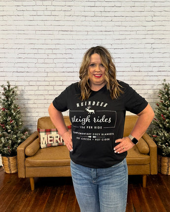 Reindeer Sleigh Rides Tee