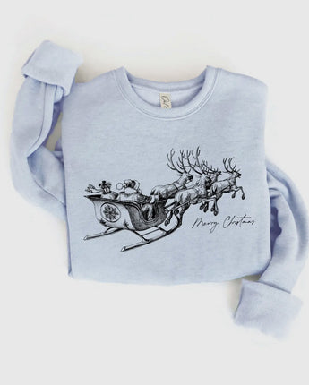 Reindeer & Sleigh Merry Christmas Sweatshirt