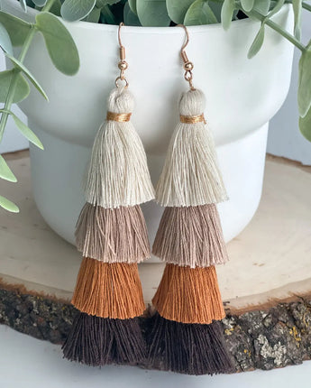 Tassel Earrings Browns