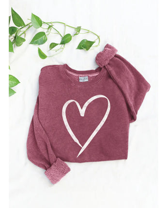 Heart Mineral Graphic Crewneck Sweatshirt