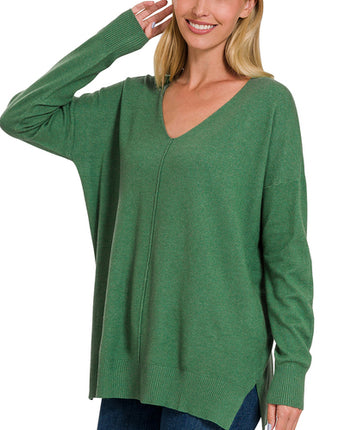 Curvy Front Seam Sweater