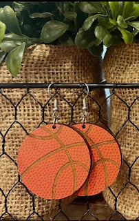 Basketball Earrings (Grain Look)