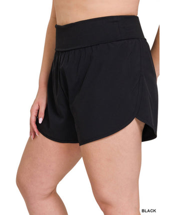 Curvy High Waisted Running Shorts