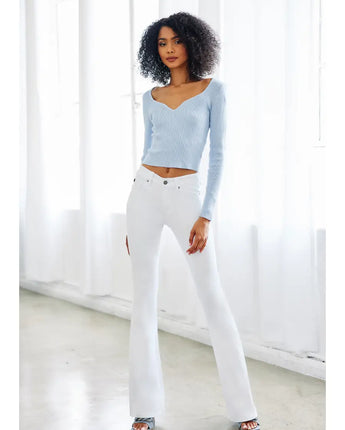 Kan Can White Flare Jeans