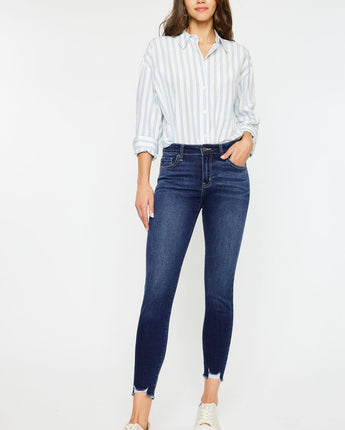 Kan Can Mid Rise Ankle Skinny Jeans