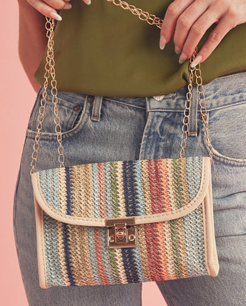 Striped Crochet Purse