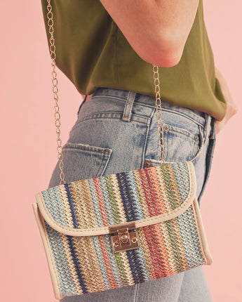 Striped Crochet Purse