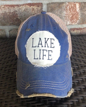 Lake Life Distressed Hat