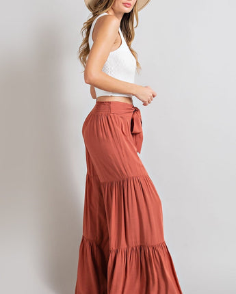 Tiered Wide Leg Pants