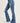 Risen Jeans High Rise Distressed Frayed Flare Hem Jeans