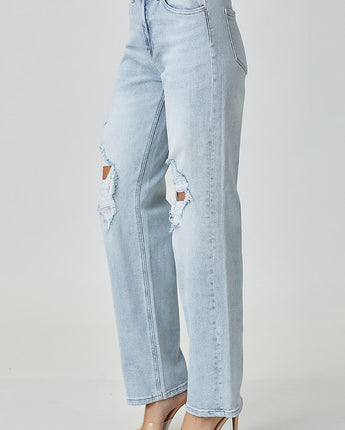 Risen Jeans High Rise Straight Jeans