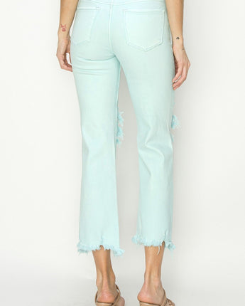 Mint to Be Risen High Rise Straight Jeans