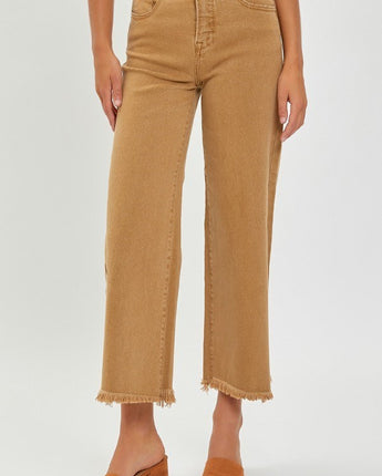 Risen Jeans Mocha Tummy Control High Rise Crop Jeans