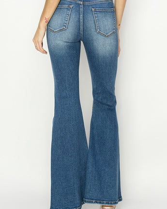 Risen Jeans High Rise Flare Front Seam Details Plus