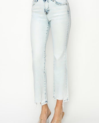 Risen Acid Light High Rise Straight Jeans