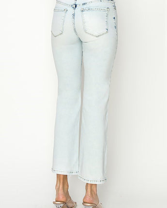 Risen Acid Light High Rise Straight Jeans