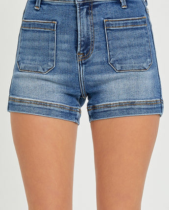 Risen High Rise Patch Pocket Shorts