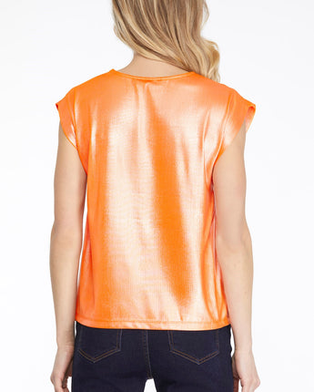 Orange Metallic Top