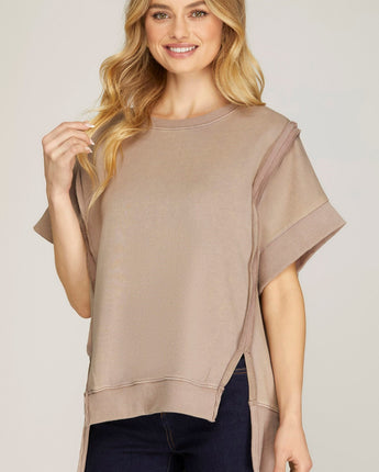 Mocha Oversized Casual Top