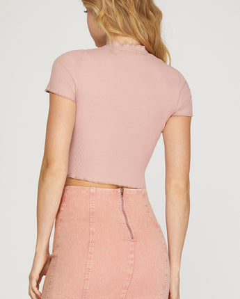 Stretch Twill Mini Skirt