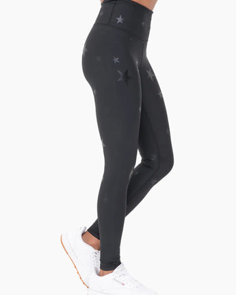 Black Star Foil High Waist Leggings