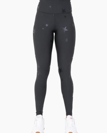 Black Star Foil High Waist Leggings