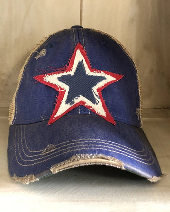 Star Patch Distressed Hat