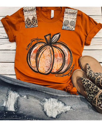 Tye Dye Pumpkin Tee