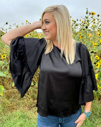 Into The Night Black Blouse