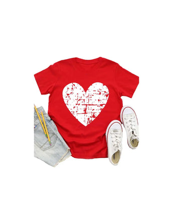 Distressed Heart Youth Graphic Tee