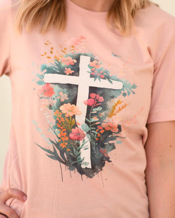 Floral Cross Tee