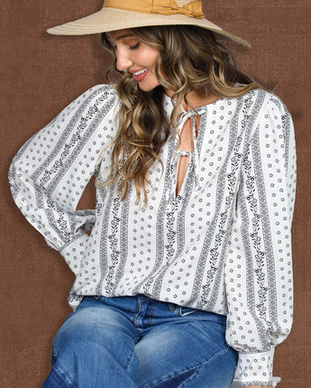 Vertical Floral Blouse