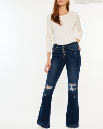 Kan Can Petite Flare Jeans