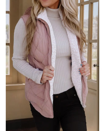 Pink Fleece Lined Vest