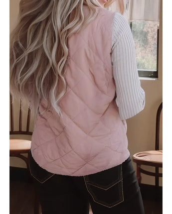 Pink Fleece Lined Vest