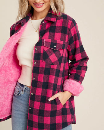 Buffalo Plaid Sherpa Lined Shacket