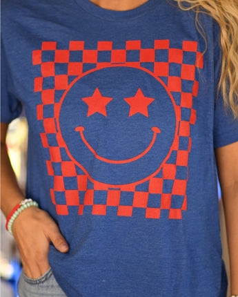 Smiley Check Tee